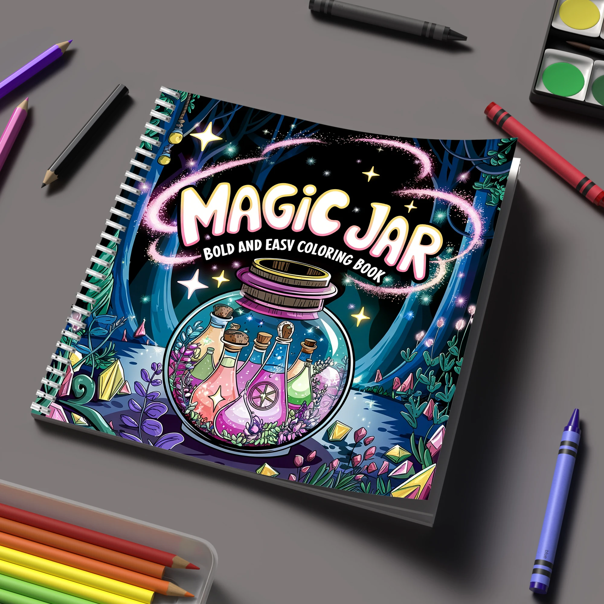 Adult Coloring Book Stress Relief - Carnet de coloriage magique pour adultes,