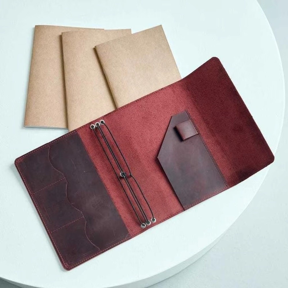 Vintage Leather Journal Notebook - Organisateur de carnet A5 vintage, couverture