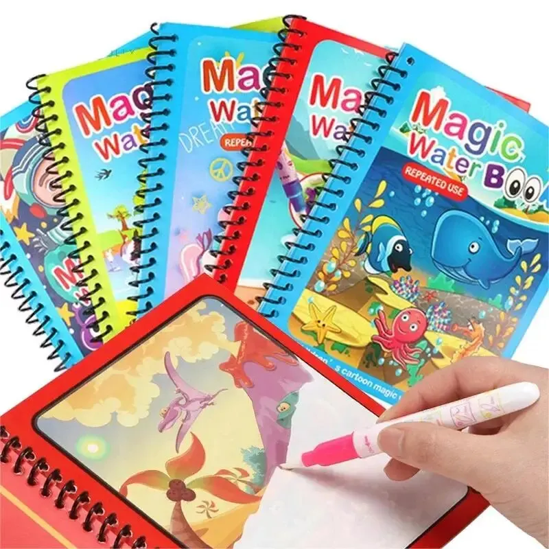 Reusable Water Magic Coloring Book - Livre de coloriage magique réutilisable, 1
