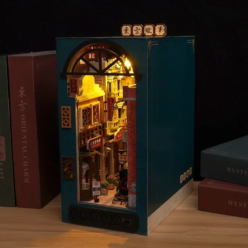 Kits de modèles miniatures DIY - Diy Wooden Book Nook Kit Shelf Insert avis et prix