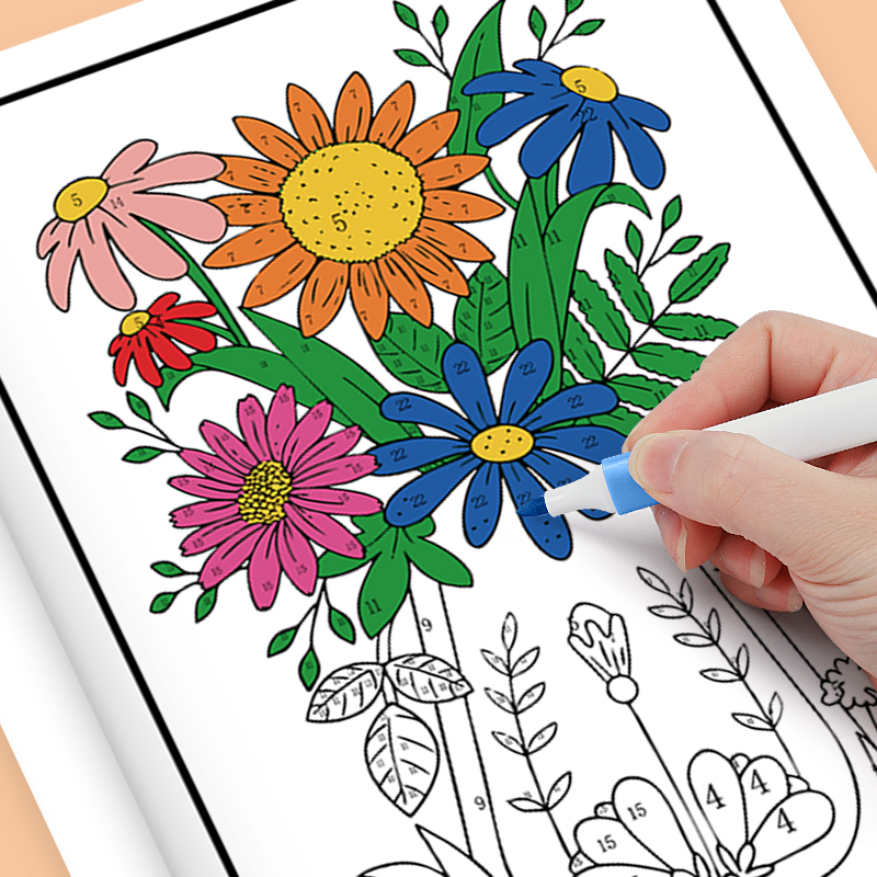 Livre de coloriage par numéros - Adult Coloring Book Stress Relief avis et prix