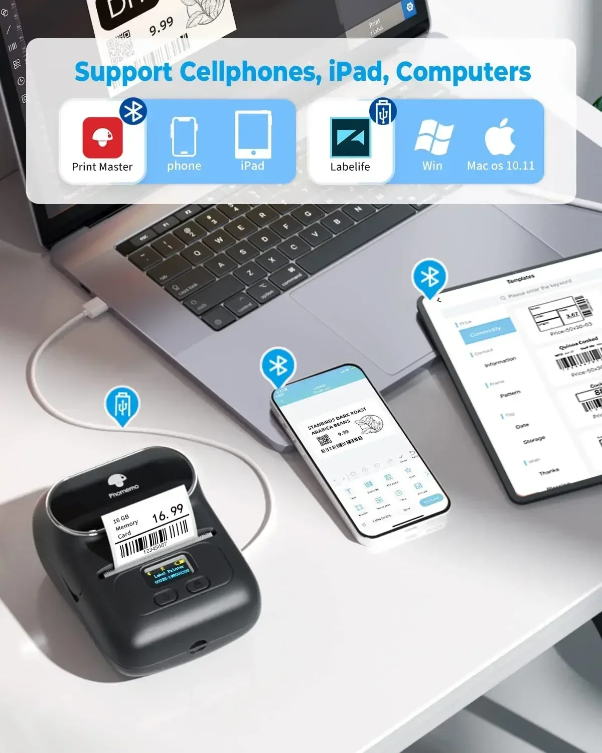 Phomemo M110 Mini imprimante P - Mini Pocket Thermal Printer Paper Roll avis et prix
