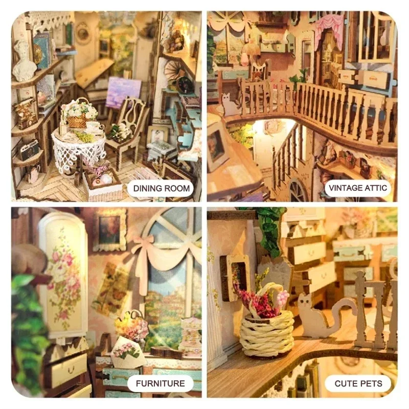 Serre-livres en bois pour jour - Diy Wooden Book Nook Kit Shelf Insert avis et prix