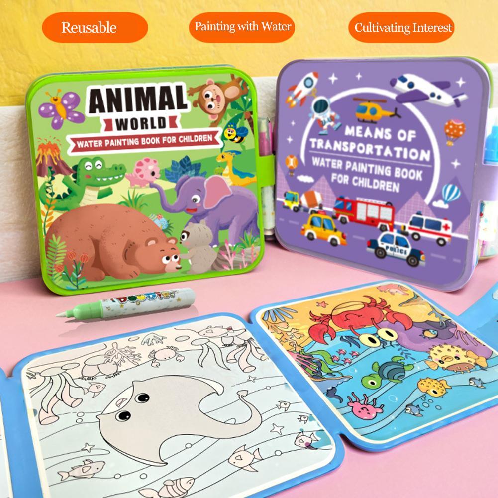 Livre de peinture à l'eau plia - Reusable Water Magic Coloring Book avis et prix