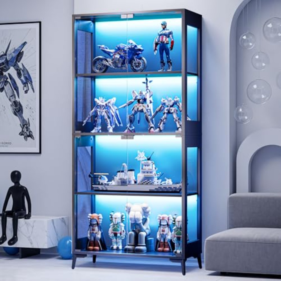 Vitrine en verre avec portes p - Books avis et prix